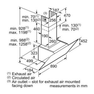 Máy Hút Mùi Bosch DWK97JQ60 Serie 6 - Dạng Vát, Màu Đen, Tráng Gương 8 BOSCH DWK97JQ60 5 1