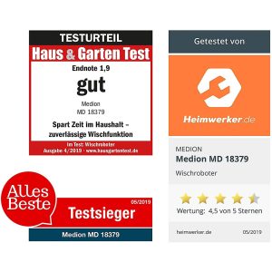 Robot Lau Nhà Medion MD 18379 Màu Đen 8 Medion MD 18379 Black 02