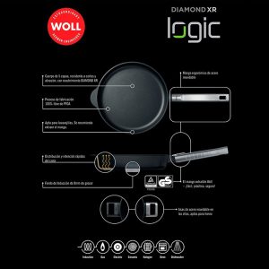 Chảo Woll 11028PLCIB Diamond Logic Fry Pans 28cm 4 WOLLCHAOSAULONG28CM 12