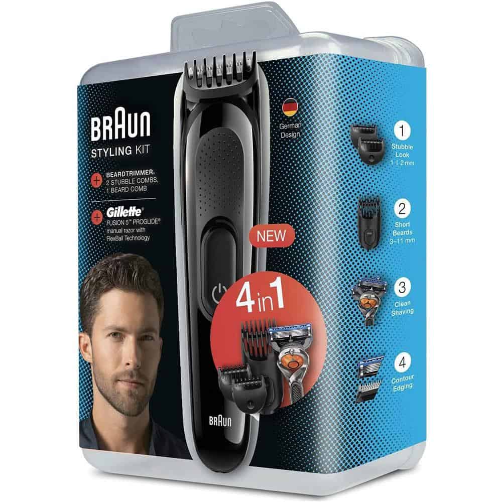 Tông Đơ Cắt Tóc Cạo Râu Braun Styling Kit SK3000 4 in 1 Tông Đơ Cắt Tóc Cạo Râu Braun Styling Kit SK3000 4 in 1