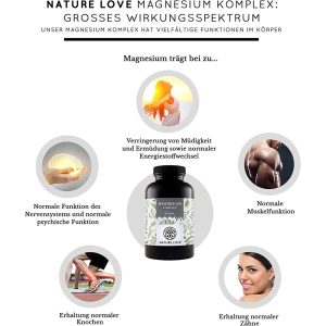 Viên Nang Nature Love Magnesium Komplex 180 Viên - Hỗn Hợp Magie Hữu Cơ 6 Viên Nang Nature Love Magnesium Komplex 180 Viên - Hỗn Hợp Magie Hữu Cơ