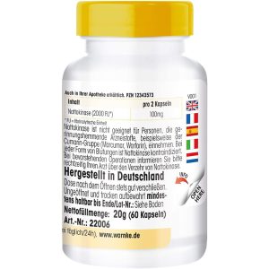 Viên Nang Nattokinase Warnke 50mg - Phòng Chống Đột Quỵ, Tai Biến Mạch Máu Não 4 Viên Nang Nattokinase Warnke 50mg