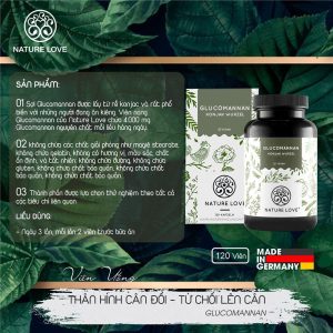 Viên Nang Nature Love Glucomannan Conjak Wurzel 120 Viên 8 Viên Nang Giảm Cân Nature Love Glucomannan 120 Viên