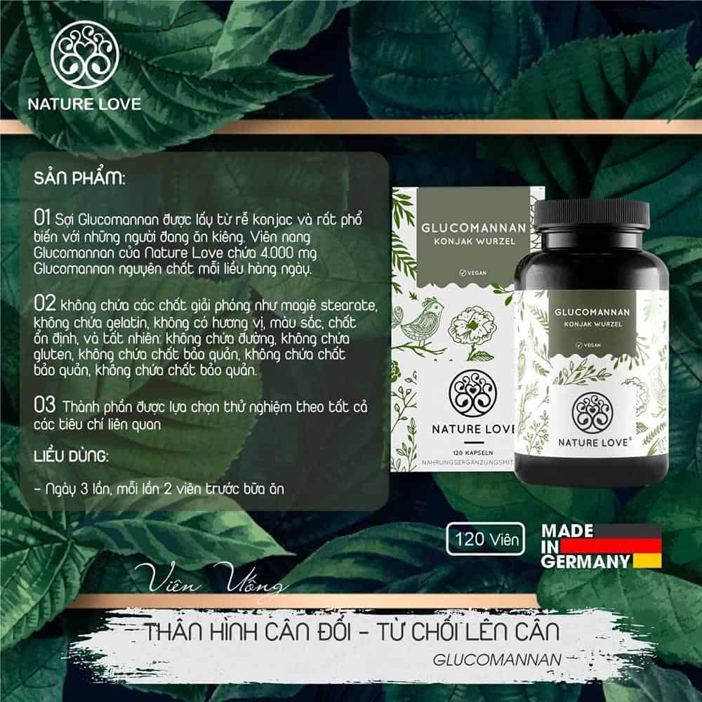 Viên Nang Giảm Cân Nature Love Glucomannan 120 Viên Viên Nang Giảm Cân Nature Love Glucomannan 120 Viên