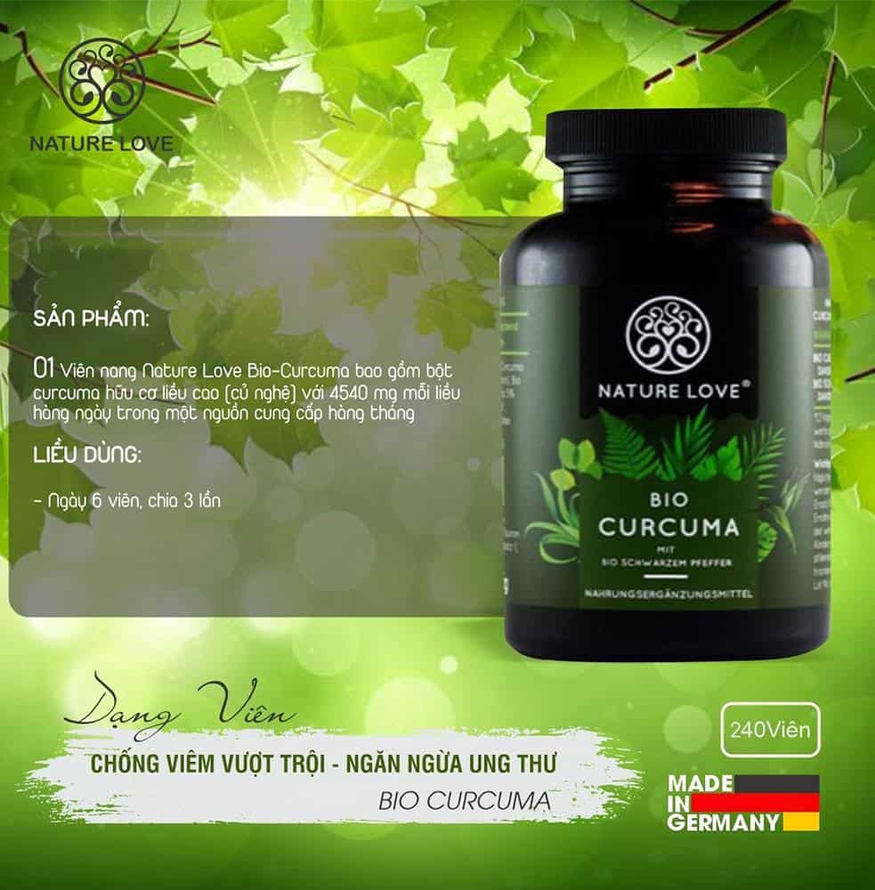 Viên Nang Bio Curcuma Kapseln Nature Love 240 Viên Viên Nang Bio Curcuma Kapseln Nature Love 240 Viên