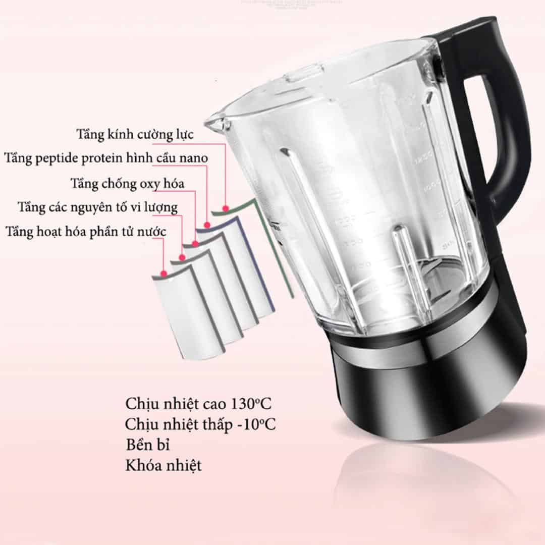Máy làm sữa hạt Caso CB2200: Kinh nghiệm chọn mua và các ưu nhược điểm cần lưu ý 6 Thành thuỷ tinh bền đẹp, an toàn chống trầy và vỡ khi va chạm mạnh