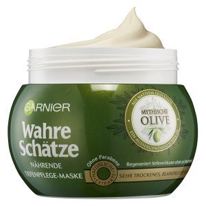 Dầu Ủ Tóc Garnier Wahre Schatze Haarkur Mythische Olive Maske 300ml - Màu Xanh 4 U TOC