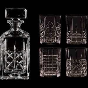 Bộ Bình Và Cốc Uống Rượu Nachtmann 98196 Highland Whiskyset 5 Món 4 Bộ Bình Và Ly Uống Rượu Nachtmann 98196 Highland Whiskyset