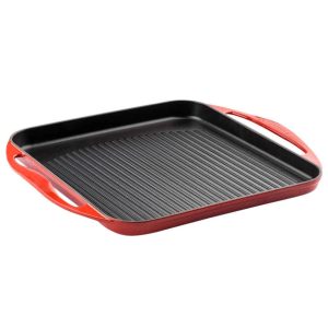 Chảo Nướng LeCreuset L2034 Màu Đỏ Anh Đào Hình Chữ Nhật 32x22cm 3 100088870918000 0