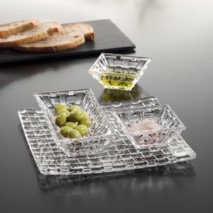 Bộ Đĩa Pha Lê Nachtmann 97633 4 Món Bossa Nova 1 Khay 3 Bát 5 Bộ Đĩa Pha Lê Nachtmann 97633 4 Món Bossa Nova