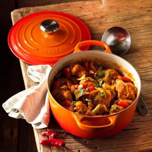 Nồi Gang LeCreuset Evo Flame Màu Cam 22cm 6 37540 scaled e1615286321892