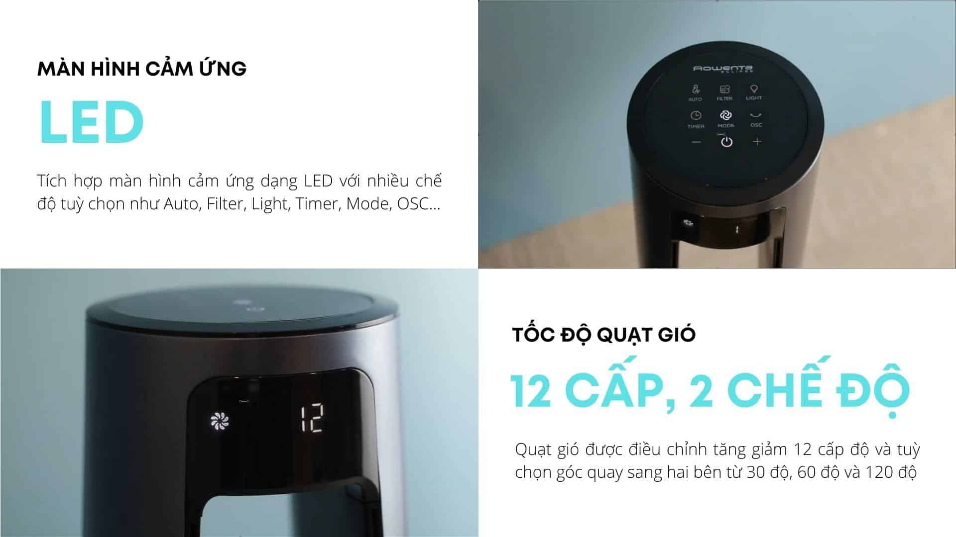 Quạt Không Cánh Kèm Lọc Không Khí Rowenta QU5030-5 Quạt Không Cánh Kèm Lọc Không Khí Rowenta QU5030
