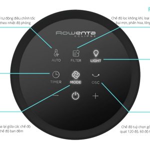Quạt Không Cánh Kèm Lọc Không Khí Rowenta QU5030F0 7 Quạt Không Cánh Kèm Lọc Không Khí Rowenta QU5030