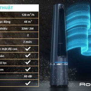 Quạt Không Cánh Kèm Lọc Không Khí Rowenta QU5030F0 9 Quạt Không Cánh Kèm Lọc Không Khí Rowenta QU5030