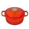 Nồi Gang LeCreuset Evo Màu Cam Flame 18cm 1 flame