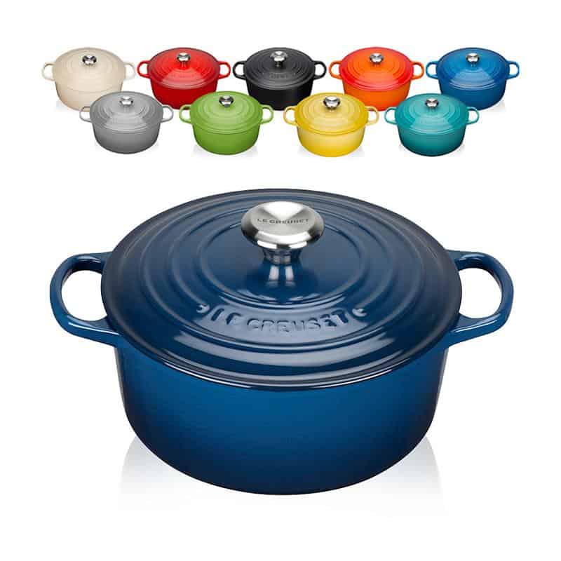 Nồi Gang LeCreuset Bräter Rund Evo 24cm Blue Marseille 9 Nồi Gang LeCreuset Bräter Rund Evo 24cm Blue Marseille