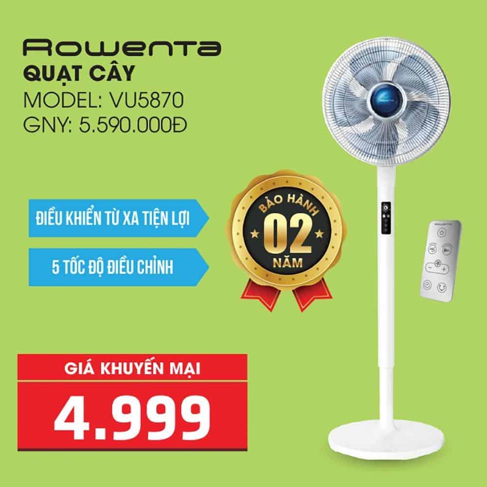 Ưu Đãi Thả Phanh - Đập Tan Nóng Bức Mùa Hè 5 Quat cay Rowenta VU5870 Minh Housewares
