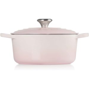 Nồi Gang LeCreuset Bräter rund Evo 24cm Shell Pink 3 b 6