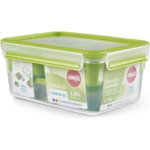 Hộp Đựng Thực Phẩm Emsa N1071600 CLIP & GO Lunchbox XL 2,2L - Nhập Khẩu Đức & EU 6 613OAY5 dgL. AC SL1500 0