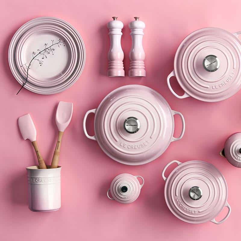 Nồi Gang LeCreuset La Marmite 24cm Shell Pink ( Màu Hồng) 8 Nồi Gang LeCreuset La Marmite 24cm Shell Pink