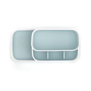 Khay Đựng Bàn Chải Mỹ Phẩm Nhà Tắm Joseph Joseph 70504 EasyStore Trắng Xanh 3 Khay Đựng Bàn Chải Mỹ Phẩm Nhà Tắm Joseph Joseph 70504 EasyStore