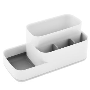 Khay Đựng Bàn Chải Mỹ Phẩm Nhà Tắm Joseph Joseph 70513 EasyStore Trắng Xám 3 Khay Đựng Bàn Chải Mỹ Phẩm Nhà Tắm Joseph Joseph 70513 EasyStore