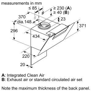Máy Hút Mùi Bosch DWK87EM60 - Dạng Vát, Màu Đen, Tráng Gương 10 9 7