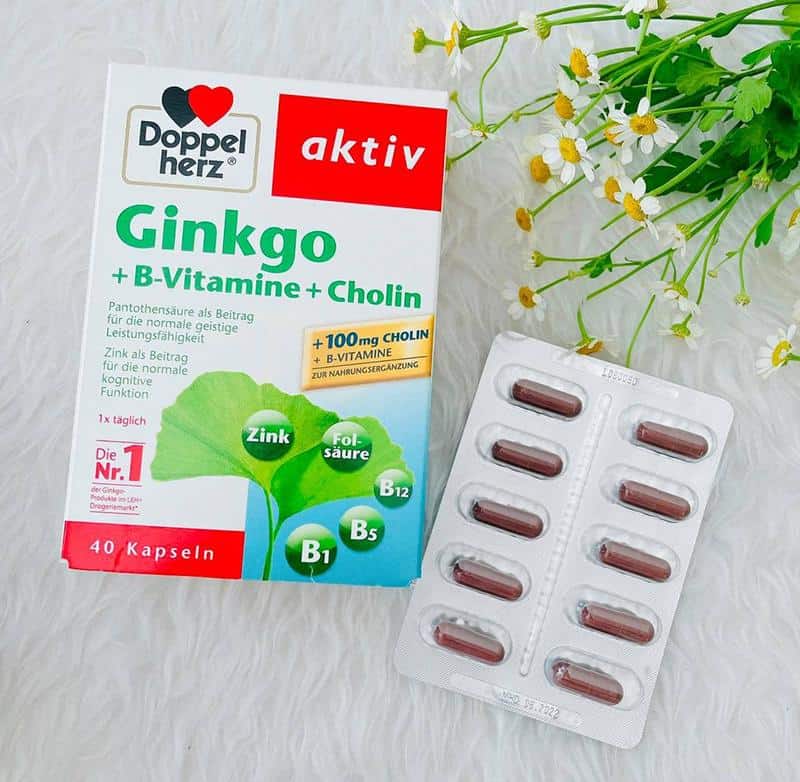 Thuốc Bổ Vitamin B + Cholin Ginkgo - 40 Viên 9 Thuốc Bổ Vitamin B + Cholin Ginkgo - 40 Viên