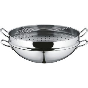 Chảo Kèm Xửng Hấp WMF Wok Macao 36cm 3 Chảo Kèm Xửng Hấp WMF Wok Macao