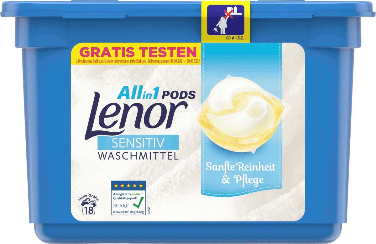 Viên Nước Giặt Quần Áo Dm All-in-1 Lenor Sensitiv Waschmittel 18 Viên 91812644-S563 - Dành Cho Da Nhạy Cảm, Trẻ Nhỏ 13 Viên Nước Giặt Quần Áo Dm All-in-1 Lenor Sensitiv Waschmittel 18 Viên 91812644-S563 - Dành Cho Da Nhạy Cảm, Trẻ Nhỏ