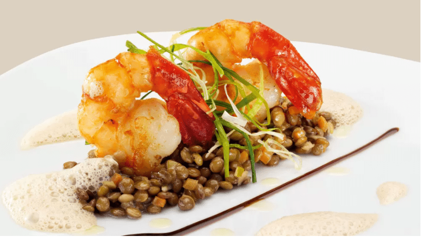 Nấu Ăn Với Cà Phê: Công Thức Bí Mật Cho Các Món Ăn 4 Tôm, cà phê espresso và đậu lăng kem