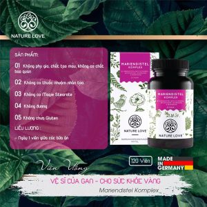 Viên Nang Uống Thải Độc Gan Nature Love Mariendistel Komplex 120 Viên 9 Viên Nang Uống Thải Độc Gan Nature Love Mariendistel Komplex 120 Viên