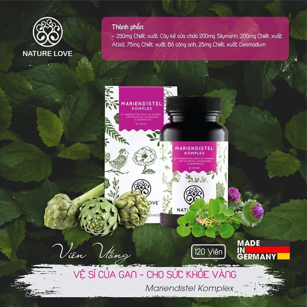 Viên Nang Uống Thải Độc Gan Nature Love Mariendistel Komplex 120 Viên Viên Nang Uống Thải Độc Gan Nature Love Mariendistel Komplex 120 Viên