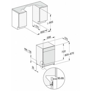 Máy Rửa Bát Miele G 7310 SCU AutoDos Bán Âm 8 Máy Rửa Bát Miele G 7310 SCU AutoDos