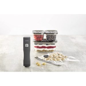 Bộ Hộp Đựng Thực Phẩm Và Máy Hút Chân Không Caso 1169 6 Bộ Hộp Đựng Thực Phẩm Và Máy Hút Chân Không Caso 1169