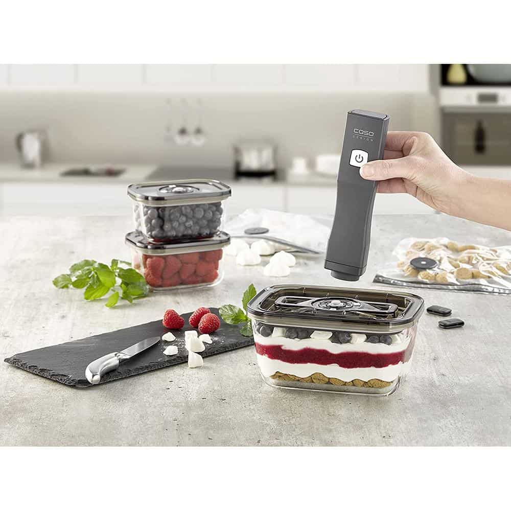 Bộ Hộp Đựng Thực Phẩm Và Máy Hút Chân Không Caso 1169 Bộ Hộp Đựng Thực Phẩm Và Máy Hút Chân Không Caso 1169