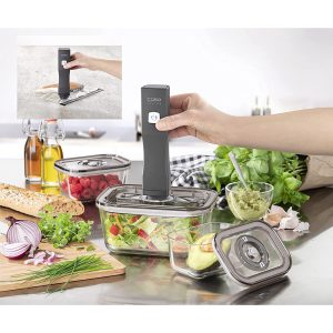 Bộ Hộp Đựng Thực Phẩm Và Máy Hút Chân Không Caso 1169 7 Bộ Hộp Đựng Thực Phẩm Và Máy Hút Chân Không Caso 1169