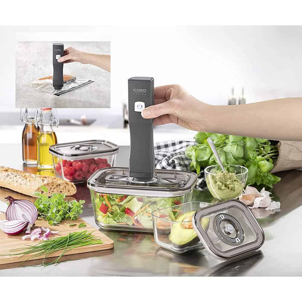 Bộ Hộp Đựng Thực Phẩm Và Máy Hút Chân Không Caso 1169 Bộ Hộp Đựng Thực Phẩm Và Máy Hút Chân Không Caso 1169