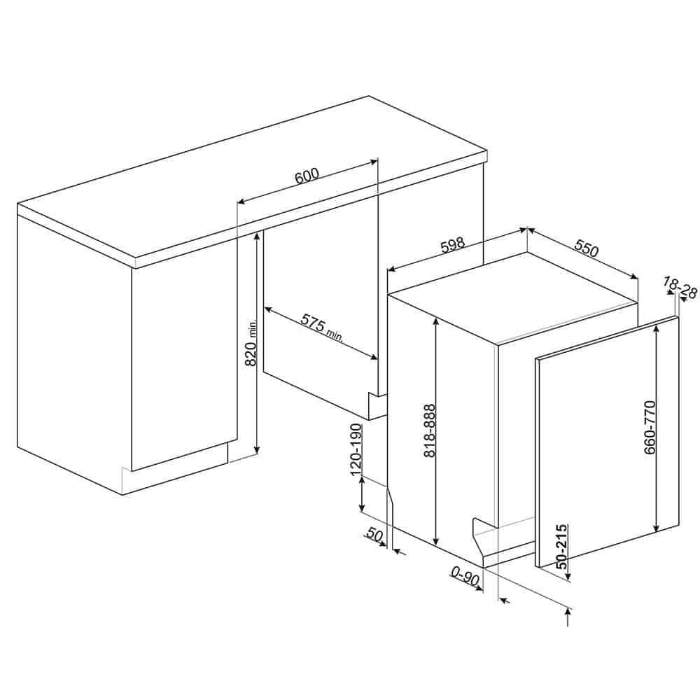 Smeg STL323BQLDE-11 Máy Rửa Bát Smeg STL323BQLDE