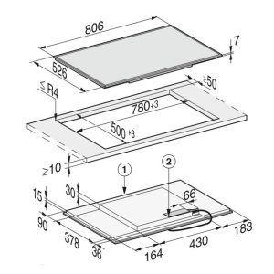 Bếp Từ 4 Vùng Nấu Miele KM 7474 FR PowerFlex 7 Bếp Từ 4 Vùng Nấu Miele KM 7474 FR-2