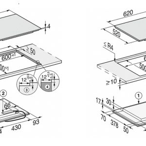 Bếp Từ 4 Vùng Nấu Miele KM 7464 FL PowerFlex 5 Bếp Từ Miele KM 7464 FL-3