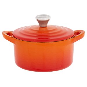 Nồi Gang Le Creuset Mini 10cm Orange 4 Nồi Gang Le Creuset Mini 10cm Orange