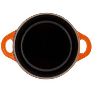 Nồi Gang Le Creuset Mini 10cm Orange 3 Nồi Gang Le Creuset Mini 10cm Orange