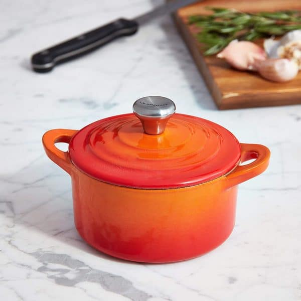 Nồi Gang Le Creuset Mini 10cm Orange 6 Nồi Gang Le Creuset Mini 10cm Orange