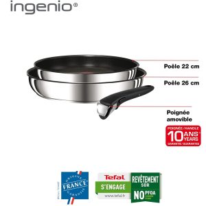 Bộ 2 Chảo Cán Rời Tefal L94090 Ingenio Preference Panst Size 22cm, 26cm 6 Bộ 2 Chảo Cán Rời Tefal L94090 Ingenio Preference Panst Size 22cm, 26cm