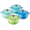 Bộ Nồi Gốm LeCreuset Mini Cocotte 10.6cm 0,25L 4 Chiếc 79212105139100 2 Bộ Nồi Gốm LeCreuset Mini Cocotte 10.6cm 0,25L 4 Chiếc 79212105139100