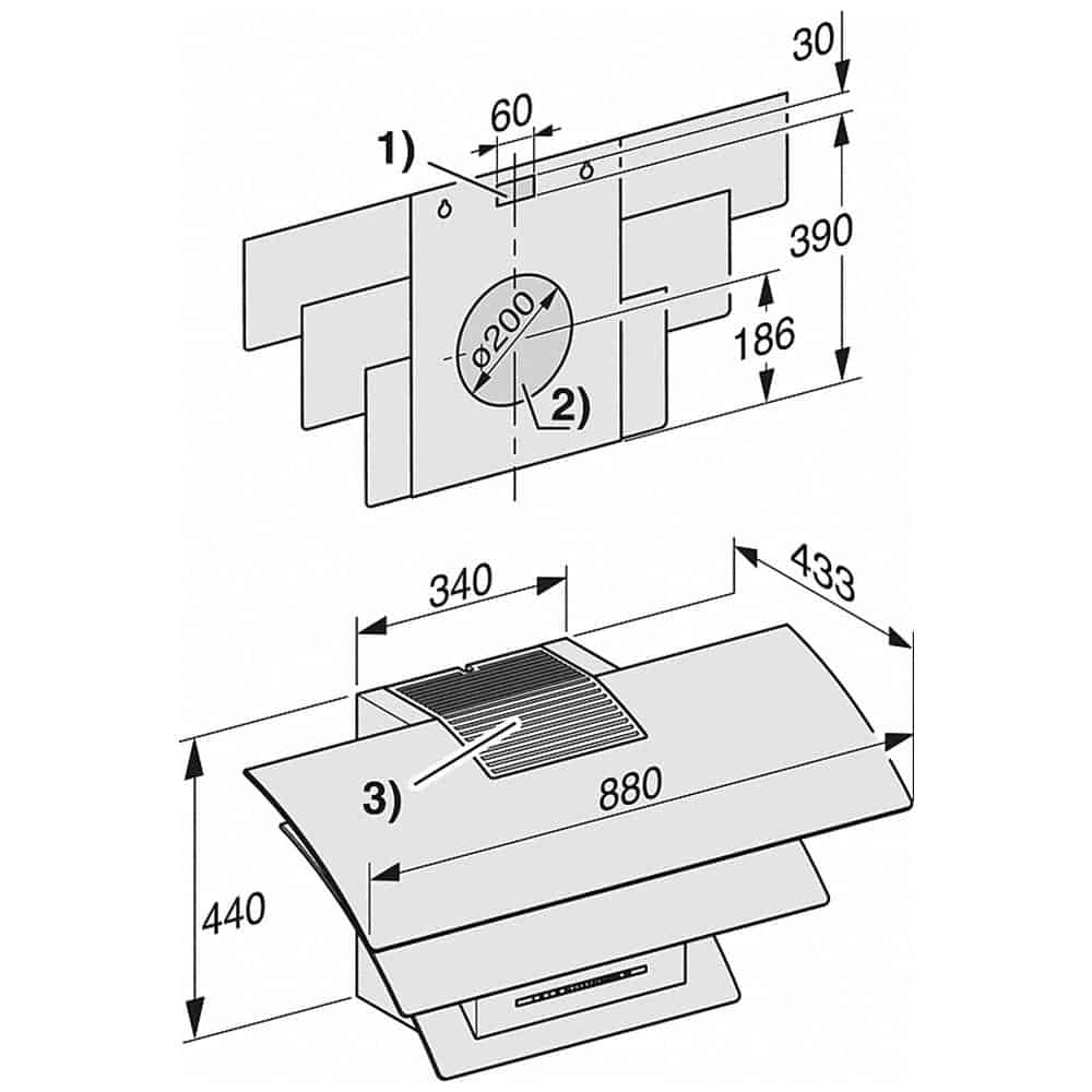 Miele DA 7198 W-8 Máy Hút Mùi Miele DA 7198 W Triple