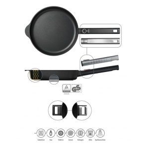 Chảo Woll Diamond XR Logic Fry Pans 20, 24, 28cm 3 Chảo Woll Diamond XR Logic Fry Pans