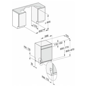 Máy Rửa Bát Miele G 7910 SCi AutoDos Bán Âm 6 Máy Rửa Bát Miele G 7910 SCi AutoDos Bán Âm