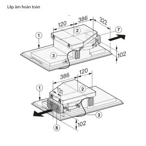 Bếp Từ Kết Hợp Hút Mùi Miele KMDA 7476 FL 11 Bếp Từ Kết Hợp Hút Mùi Miele KMDA 7476 FL